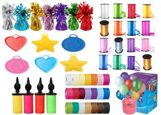 Premium balloon accessories including sticks, cups, and pumps for easy party garland decoration