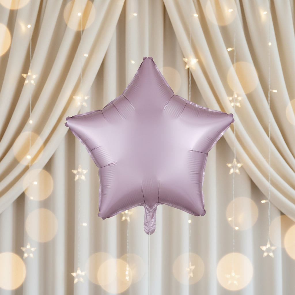 A matte navy blue star-shaped biodegradable foil balloon, engineered as a 100% infrastructure compatible drop-in replacement for traditional Mylar inventory without equipment overhaul.