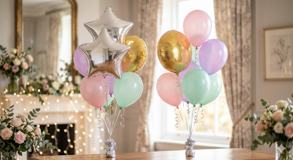Helium float time specifications table for foil mylar balloons and traditional latex balloons